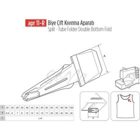 Apr Apere Apr 11-R 100 mmx40 mm Biye Çift Kıvırma Aparatı