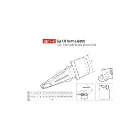 Apr Apere Apr 11-R 100 mmx40 mm Biye Çift Kıvırma Aparatı