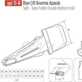 Apr Apere Apr 11-R 100 mmx40 mm Biye Çift Kıvırma Aparatı