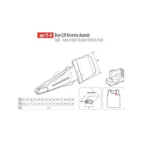Apr Apere Apr 11-R 40 mmx12 mm Biye Çift Kıvırma Aparatı