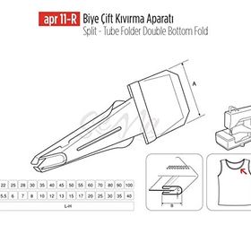 Apr Apere Apr 11-R 70 mmx25 mm Biye Çift Kıvırma Aparatı