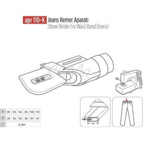 Apr Apere Apr 110-K 100 mmx40 mm Jeans Kemer Aparatı