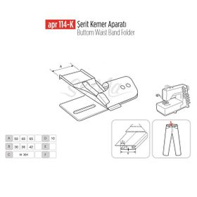 Apr Apere Apr 114-K 75 mmx45 mm Şerit Kemer Kavisli Aparatı
