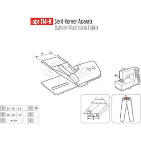 Apr Apere Apr 114-K 75 mmx45 mm Şerit Kemer Kavisli Aparatı