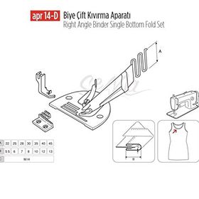 Apr Apere Apr 14-D 40 mmx12 mm Biye Çift Kıvırma Aparatı