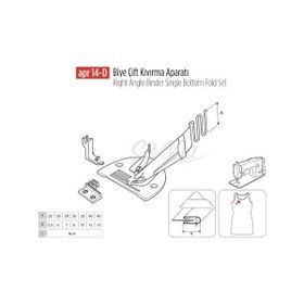 Apr Apere Apr 14-D 45 mmx14 mm Biye Çift Kıvırma Aparatı