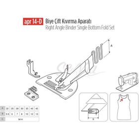 Apr Apere Apr 14-D 45 mmx14 mm Biye Çift Kıvırma Aparatı