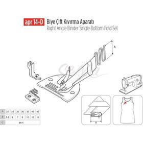 Apr Apere Apr 14-D 45 mmx14 mm Biye Çift Kıvırma Aparatı