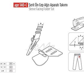 Apr Apere Apr 140-C 20 mmx10 mm Şerit Ön Cep Ağzı Aparat Seti