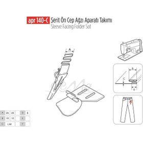 Apr Apere Apr 140-C 25 mmx12 mm Şerit Ön Cep Ağzı Aparat Seti