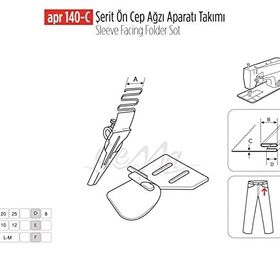 Apr Apere Apr 140-C 25 mmx12 mm Şerit Ön Cep Ağzı Aparat Seti