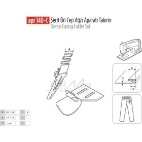 Apr Apere Apr 140-C 25 mmx12 mm Şerit Ön Cep Ağzı Aparat Seti