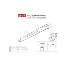 Apr Apere Apr 15-R 30 mmx15 mm Kıskaçlı Biye Aparatı
