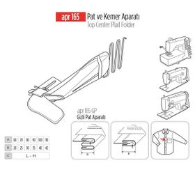 Apr Apere Apr 165-C 60 mmx20 mm Çift İğne Pat ve Kemer Aparatı