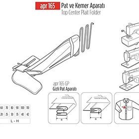 Apr Apere Apr 165-C 60 mmx20 mm Çift İğne Pat ve Kemer Aparatı