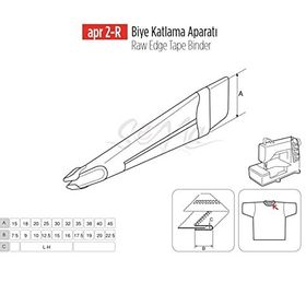 Apr Apere Apr 2-R 16 mmx8 mm Lastikli Biye Katlama Aparatı