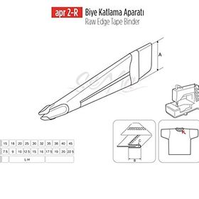 Apr Apere Apr 2-R 30 mmx15 mm Lastikli Biye Katlama Aparatı