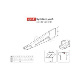 Apr Apere Apr 2-R 45 mmx22 mm Lastikli Biye Katlama Aparatı