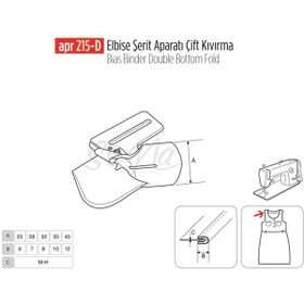 Apr Apere Apr 215-D 25 mm Elbise Şerit Aparatı