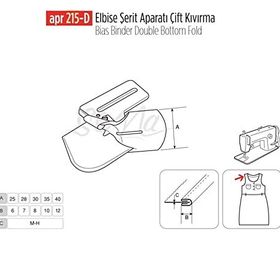 Apr Apere Apr 215-D 25 mm Elbise Şerit Aparatı