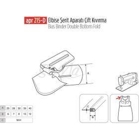 Apr Apere Apr 215-D 25 mm Elbise Şerit Aparatı