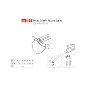 Apr Apere Apr 216-D 25 mmx12 mm Şerit ve Ekstrafor Katlama Aparatı