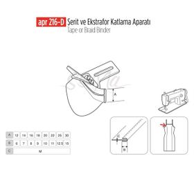 Apr Apere Apr 216-D 30 mmx15 mm Şerit ve Ekstrafor Katlama Aparatı