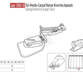 Apr Apere Apr 300-D 130 mm Tül Perde Çarşaf Kenar Aparatı