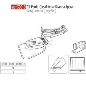 Apr Apere Apr 300-D 50 mm Tül Perde Çarşaf Kenar Aparatı