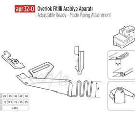 Apr Apere Apr 32-O 40 mmx20 mm Overlok Fitilli Arabiye Aparatı
