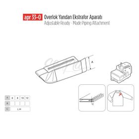 Apr Apere Apr 33-O 25 mm Overlok Yandan Ekstrafor Aparatı