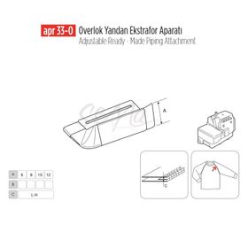Apr Apere Apr 33-O 25 mm Overlok Yandan Ekstrafor Aparatı