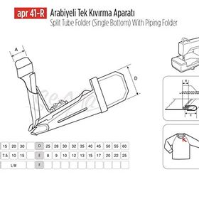 Apr Apere Apr 41-R 32 mmx12 mm Arabiye Tek Kıvırma Aparatı