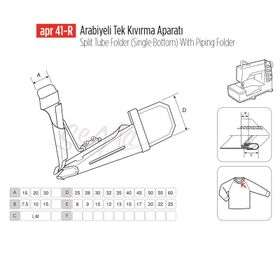 Apr Apere Apr 41-R 55 mmx22 mm Arabiye Tek Kıvırma Aparatı