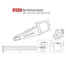 Apr Apere Apr 6-R 55 mmx22 mm Biye Tek Kıvırma Aparatı
