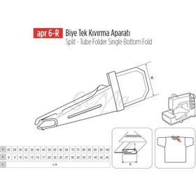Apr Apere Apr 6-R 55 mmx22 mm Biye Tek Kıvırma Aparatı