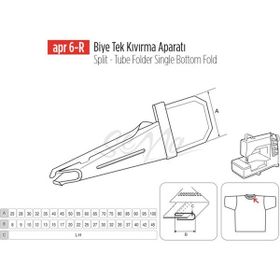 Apr Apere Apr 6-R 55 mmx22 mm Biye Tek Kıvırma Aparatı