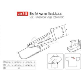 Apr Apere Apr 8-R 28 mmx9 mm Biye Tek Kıvırma Klorat (Etek) Aparatı