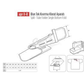 Apr Apere Apr 8-R 50 mmx20 mm Biye Tek Kıvırma Klorat (Etek) Aparatı