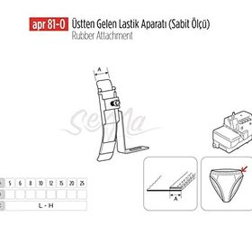 Apr Apere Apr 81-0 15 mm Üstten Gelen Sabit Lastik Aparatı