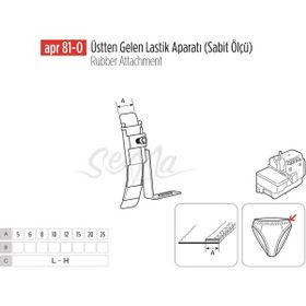 Apr Apere Apr 81-0 18 mm Üstten Gelen Sabit Lastik Aparatı