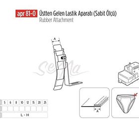 Apr Apere Apr 81-0 18 mm Üstten Gelen Sabit Lastik Aparatı