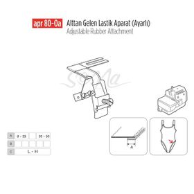 Apr Apere APR80-0A 35 mm Ayarlı Alttan Gelen Lastik Aparat