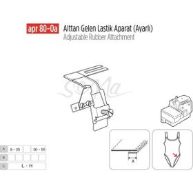 Apr Apere APR80-0A 35 mm Ayarlı Alttan Gelen Lastik Aparat