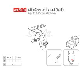 Apr Apere APR80-0A 35 mm Ayarlı Alttan Gelen Lastik Aparat