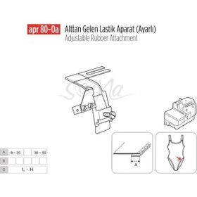 Apr Apere APR80-0A 35 mm Ayarlı Alttan Gelen Lastik Aparat