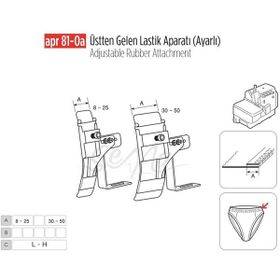 Apr Apere Apr81-0A 50 mm Üstten Gelen Ayarlı Lastik Aparatı