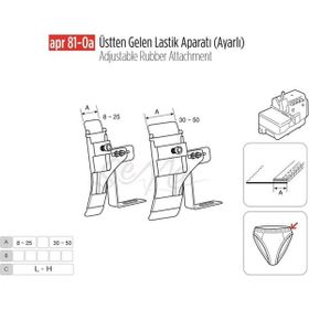 Apr Apere Apr81-0A 50 mm Üstten Gelen Ayarlı Lastik Aparatı