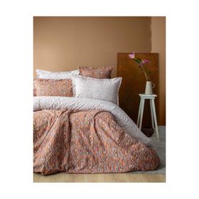 Apricitas Home 160x220 cm Terracotta Tek Kişilik Leros Nevresim Takımı
