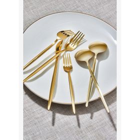 Apricot Faro 24 Parça 6 Kişilik Shiny Gold Kutulu Çatal Kaşık Bıçak